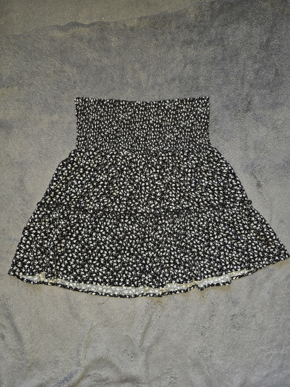 Hippie Rose Floral Smocked Mini Skirt